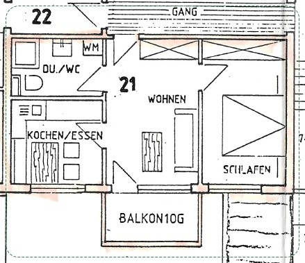 Grundriss Whg.Nr.21 (Klein) Wohnung Bruchsal